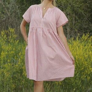 🎉HP🎉 Anniewear Red and White Striped Mini Dress